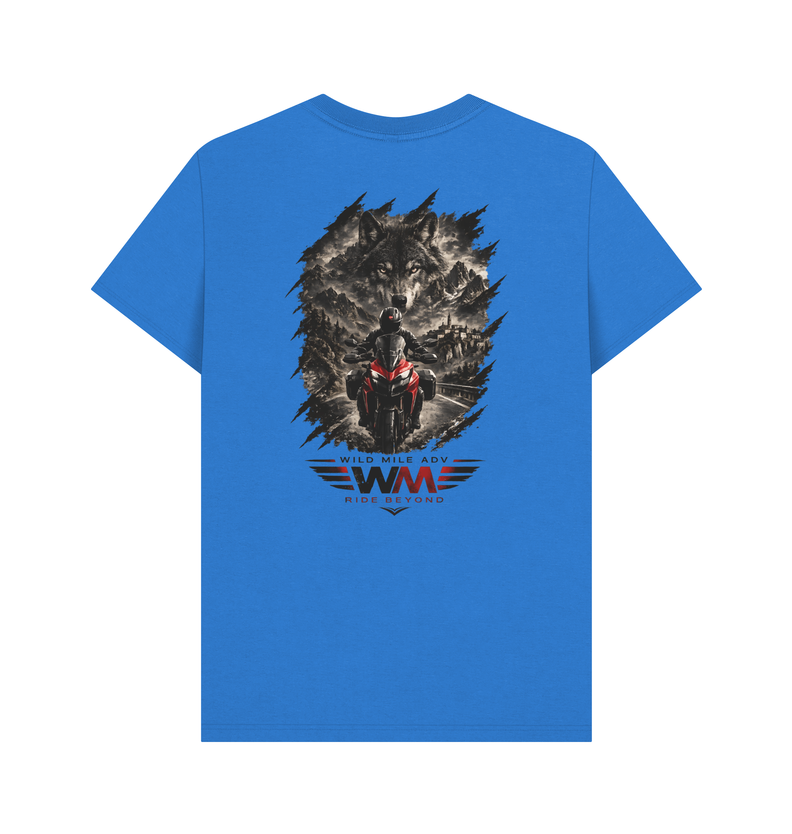 Bright Blue Printed T-shirt Back