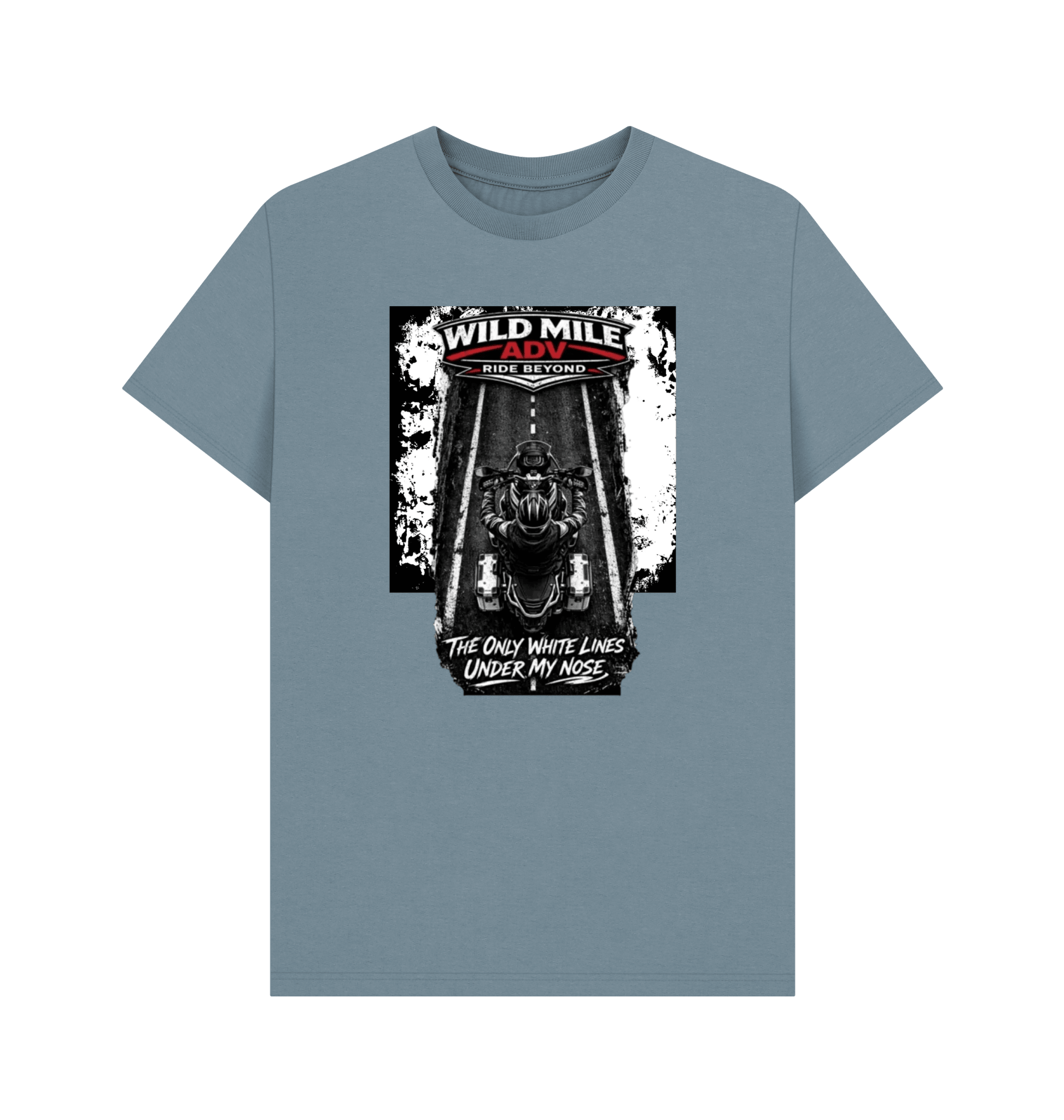 WMADV - White Lines Tee - Wild Mile ADVPrinted T-shirt