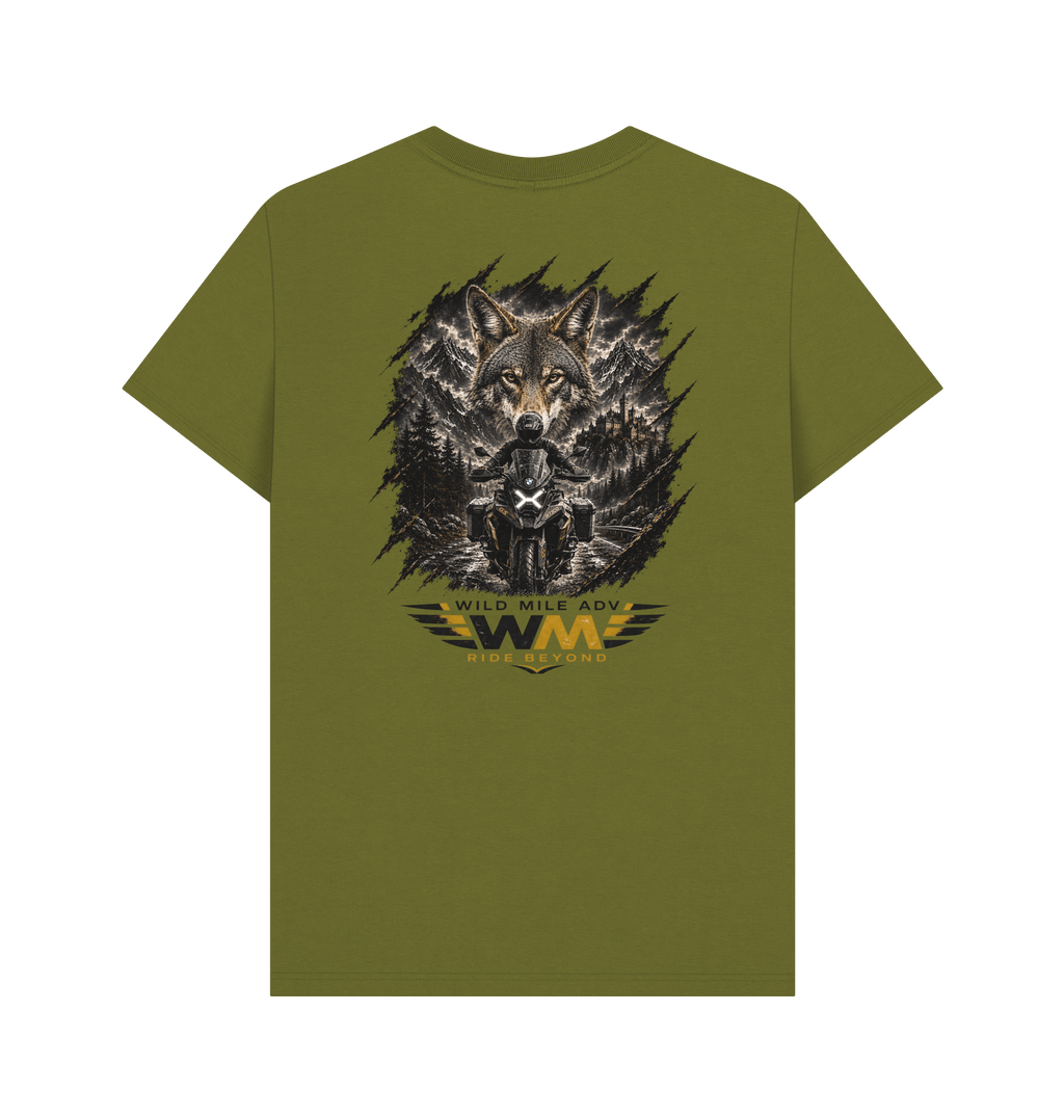 Moss Green Printed T-shirt Back