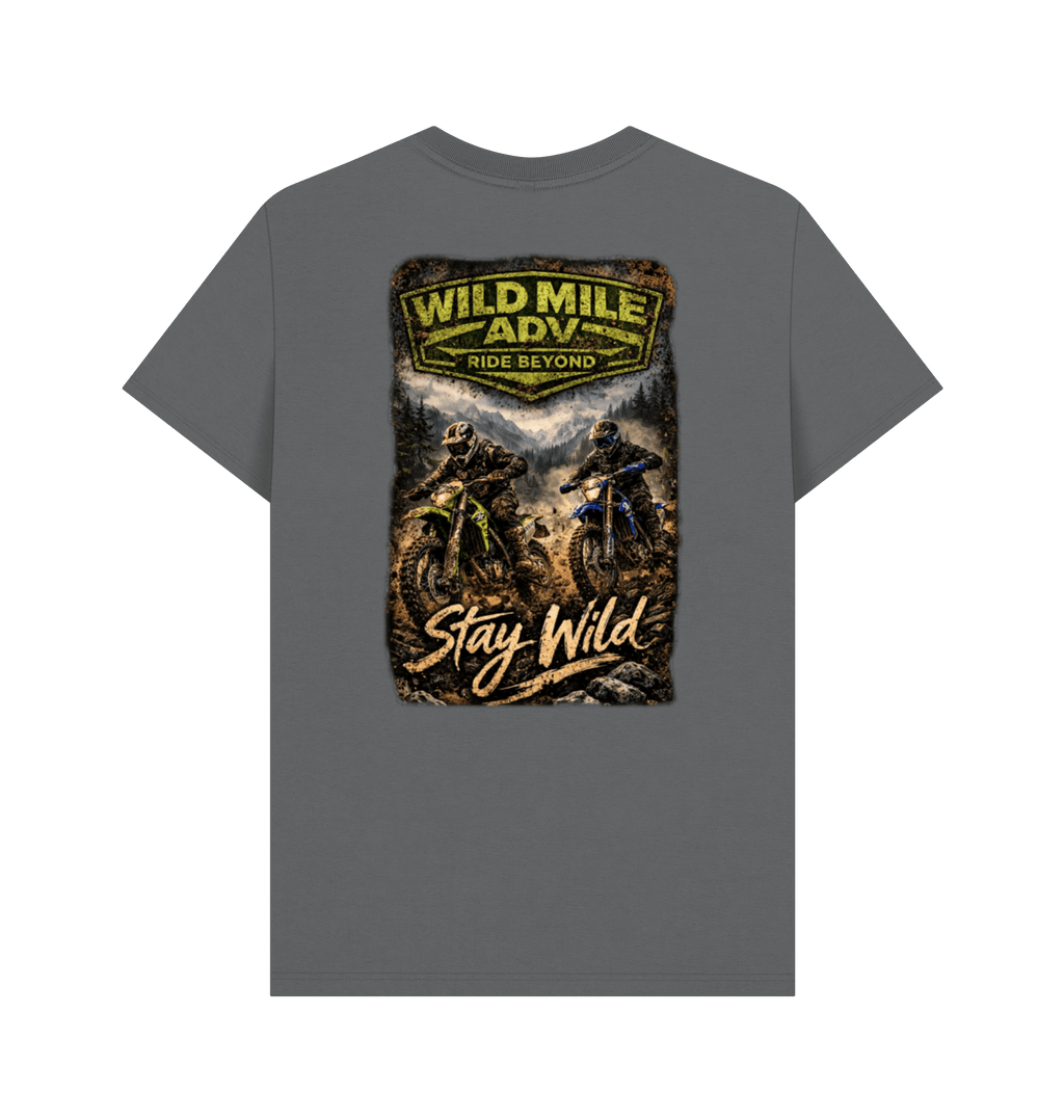 Slate Grey Printed T-shirt Back