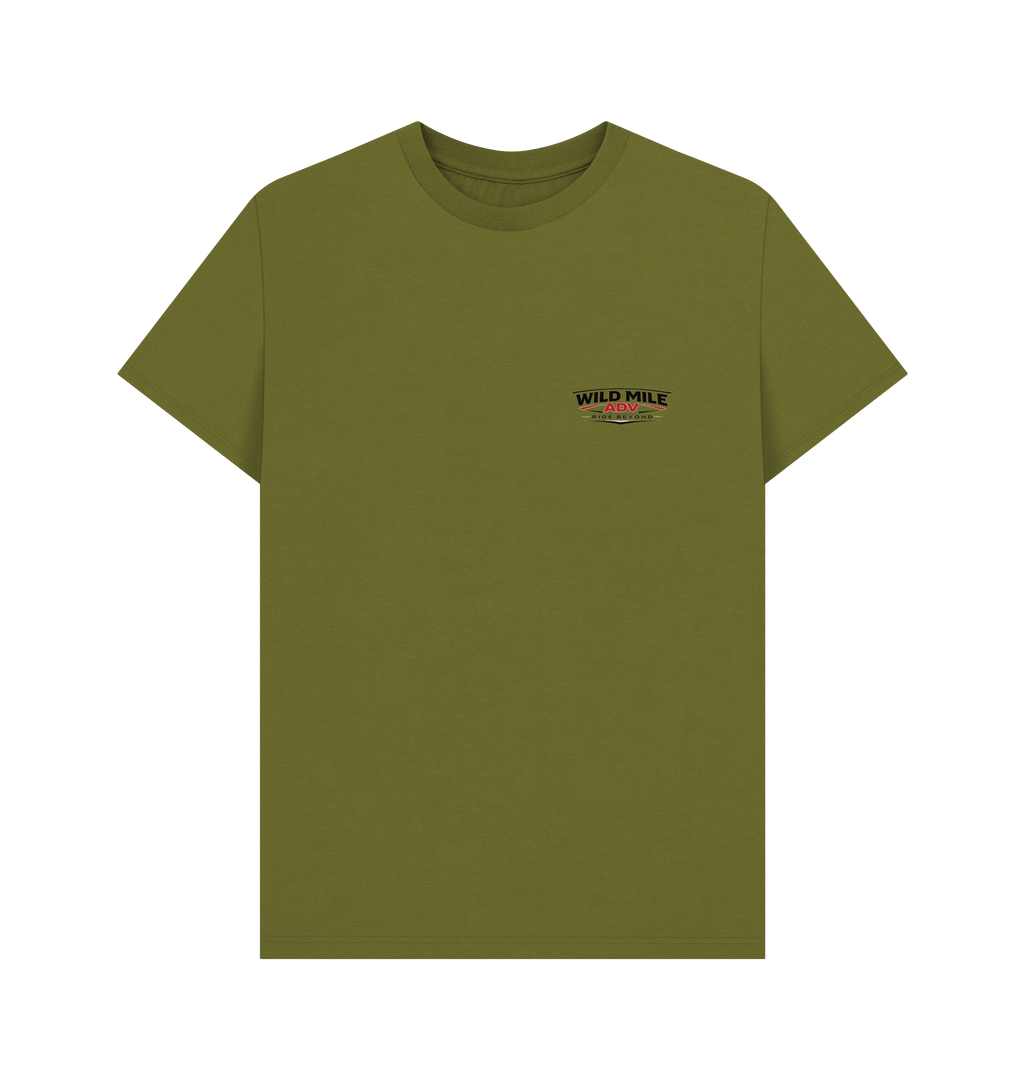 Moss Green Printed T-shirt Front