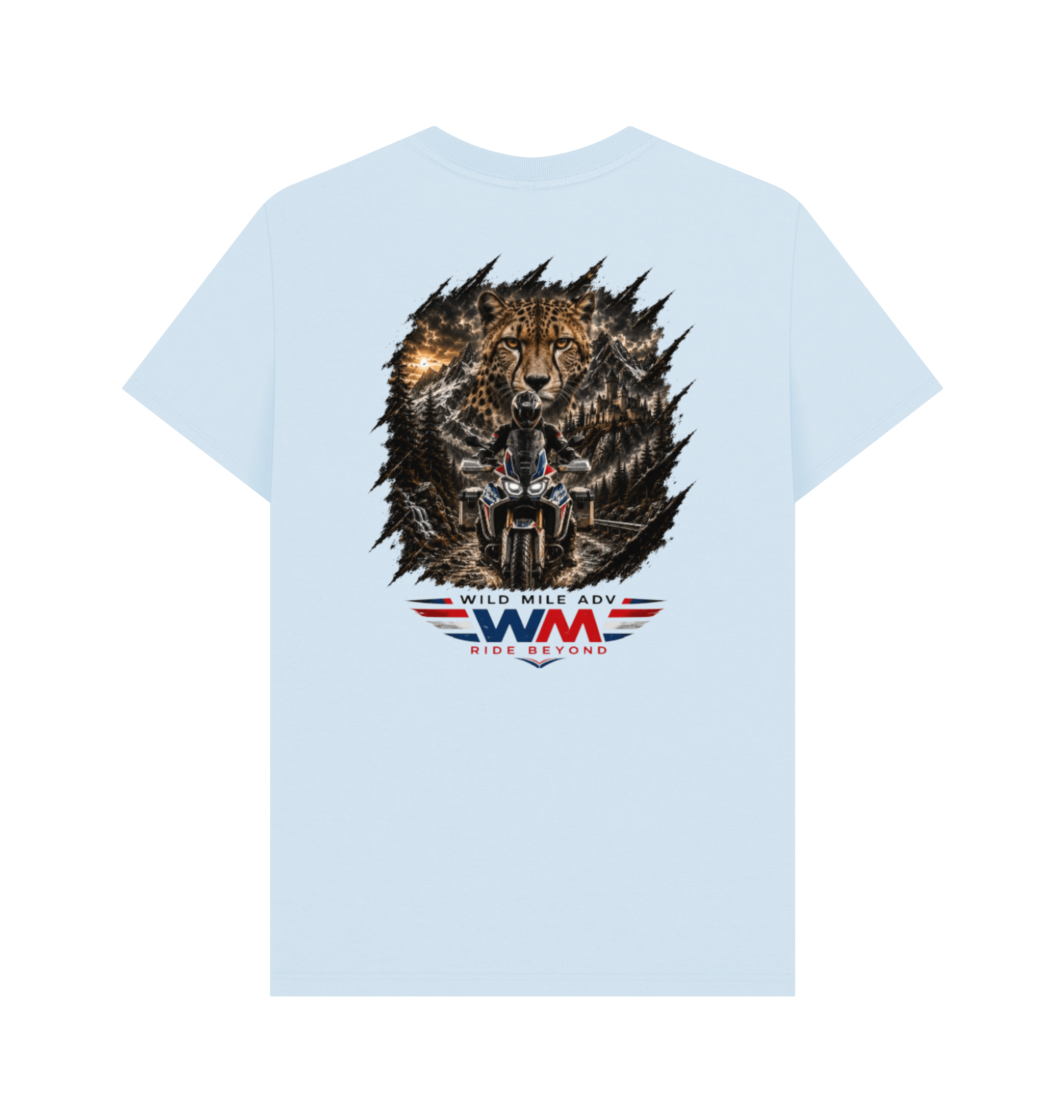 Sky Blue Printed T-shirt Back