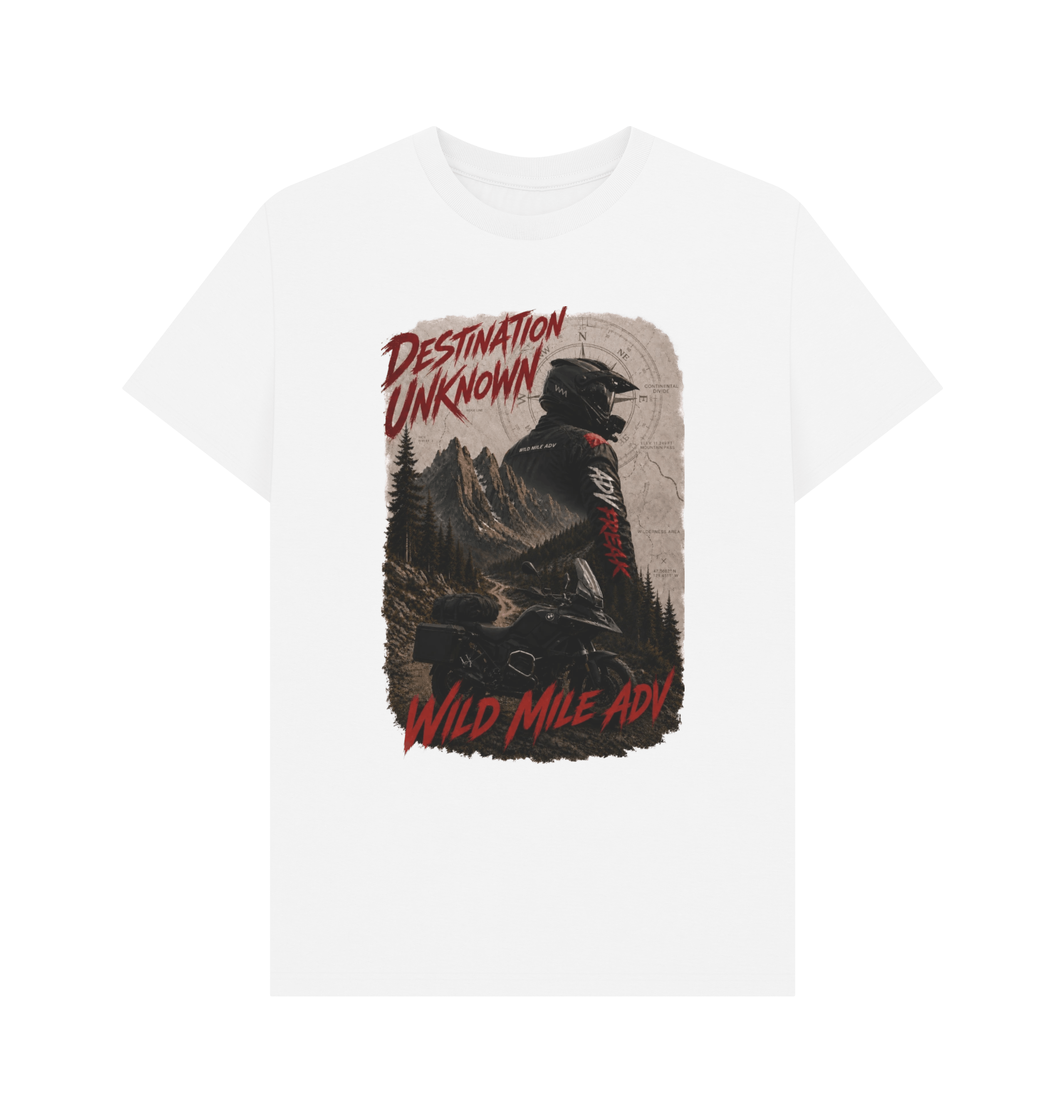 White Printed T-shirt Front