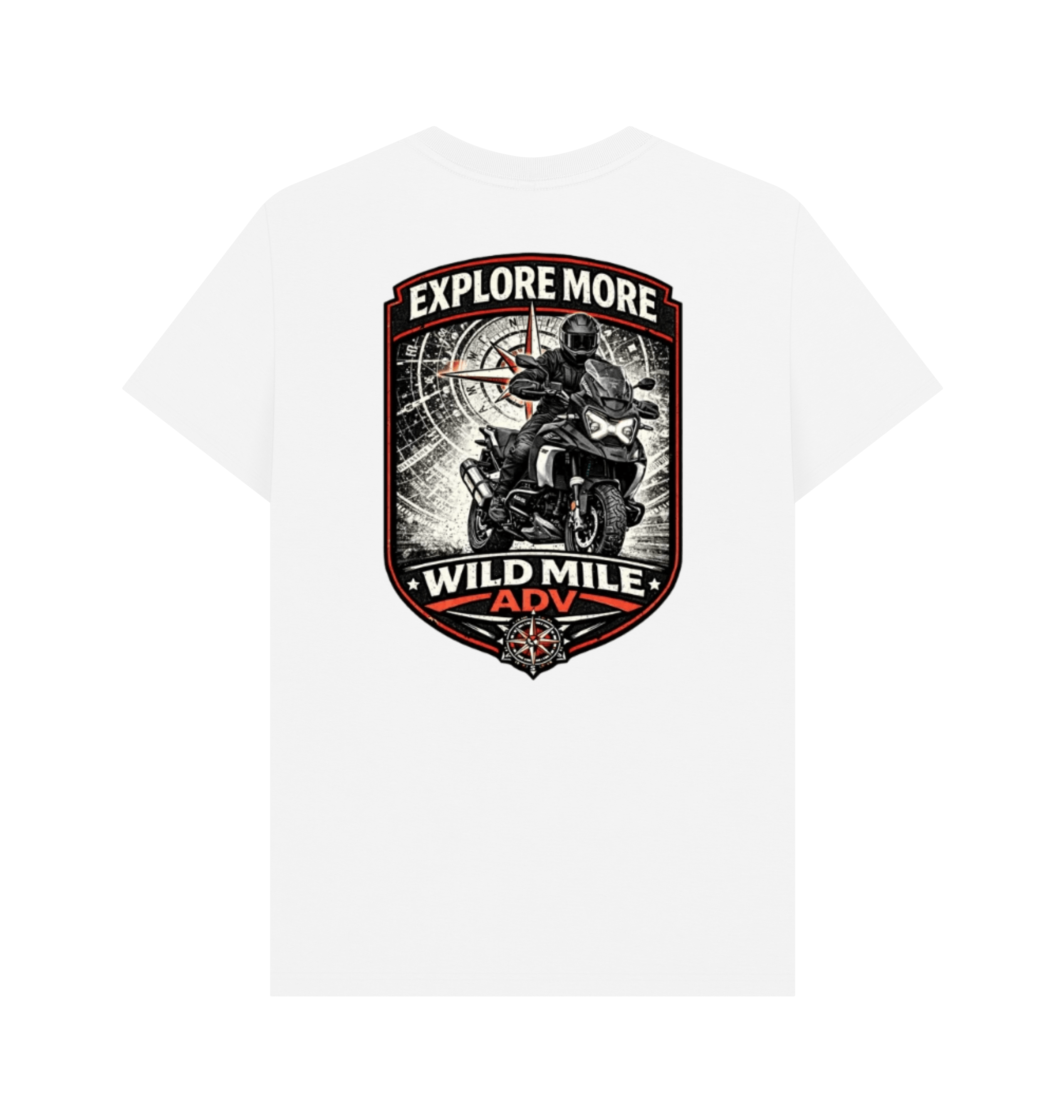 White Printed T-shirt Back