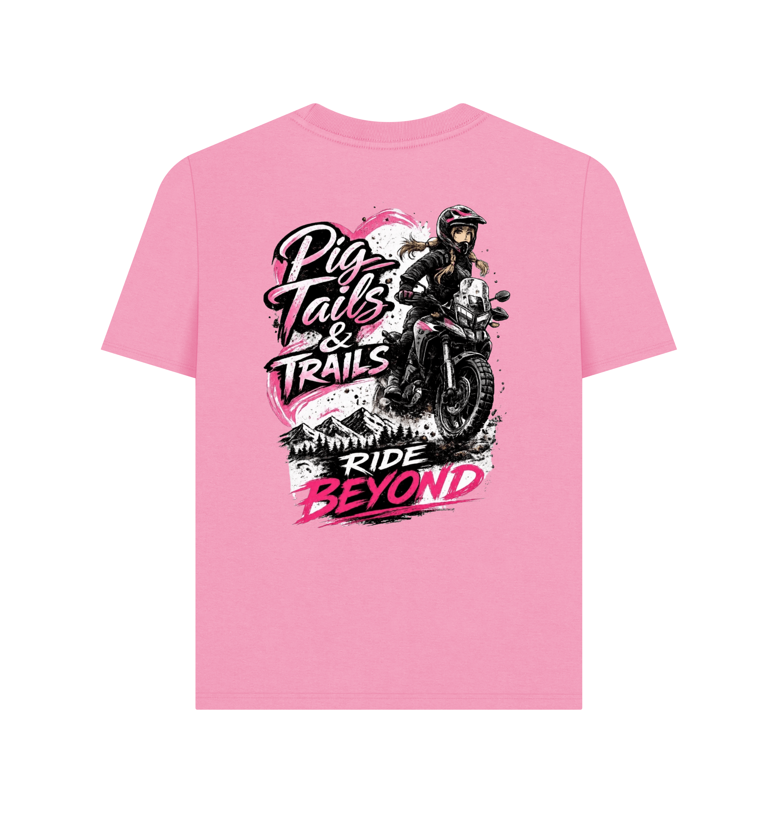 Rose Pink Printed T-shirt Back