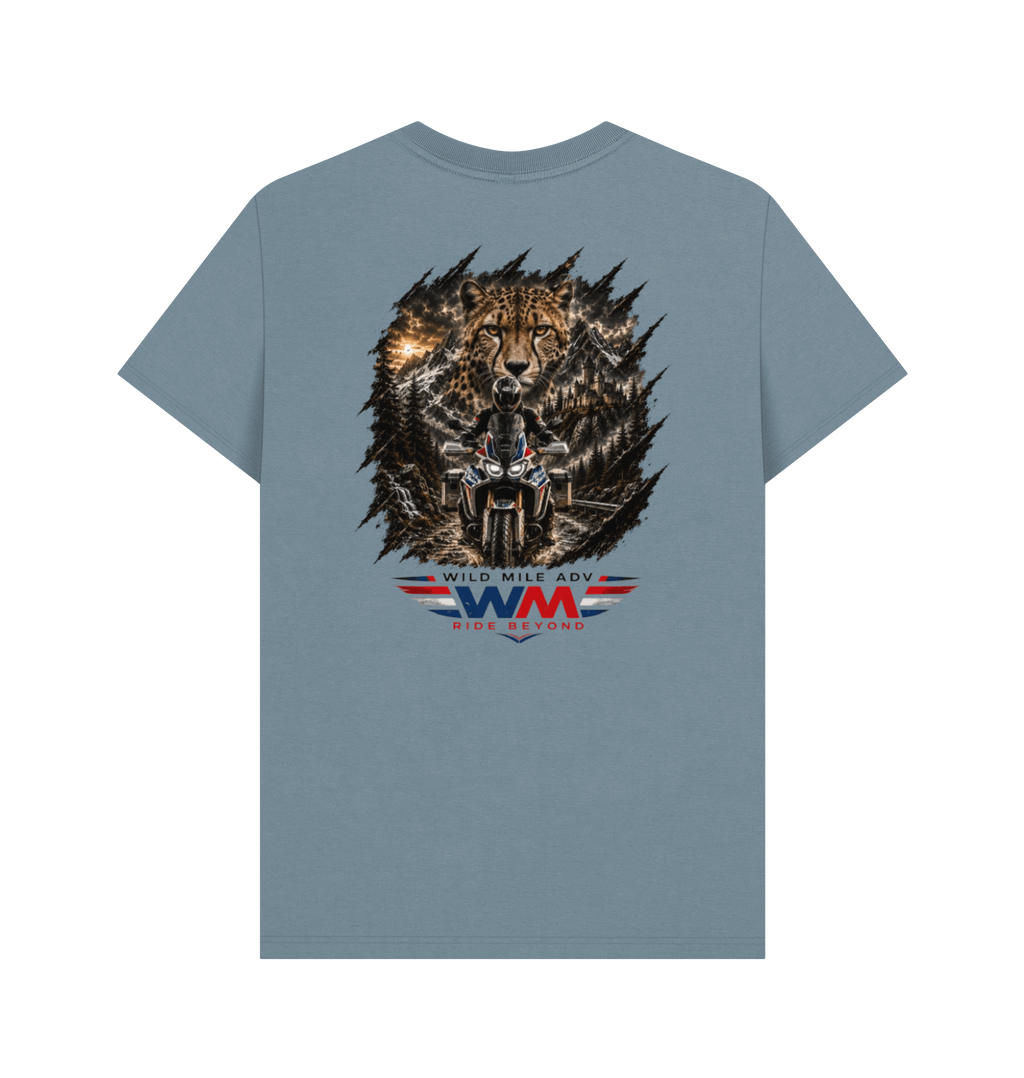 Stone Blue Printed T-shirt Back