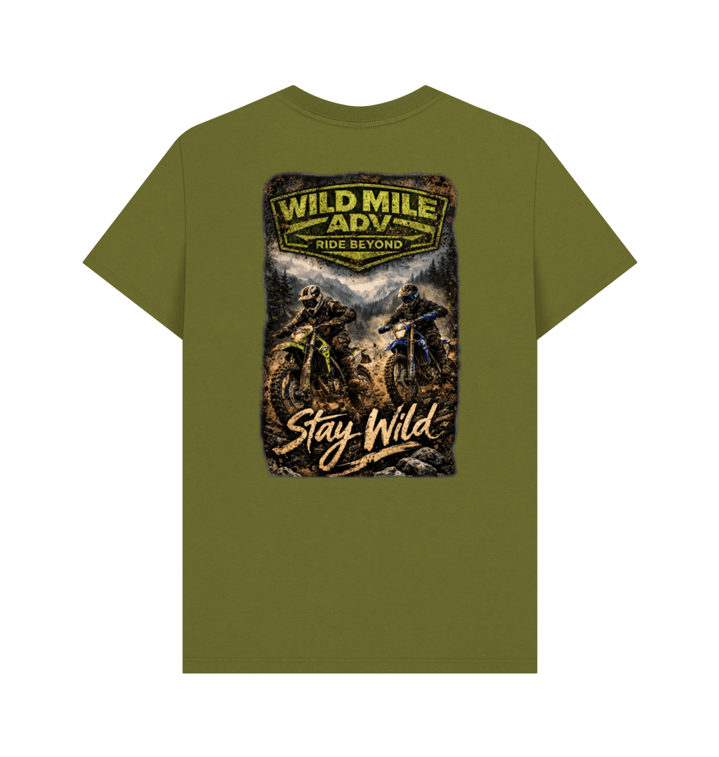 Moss Green Printed T-shirt Back