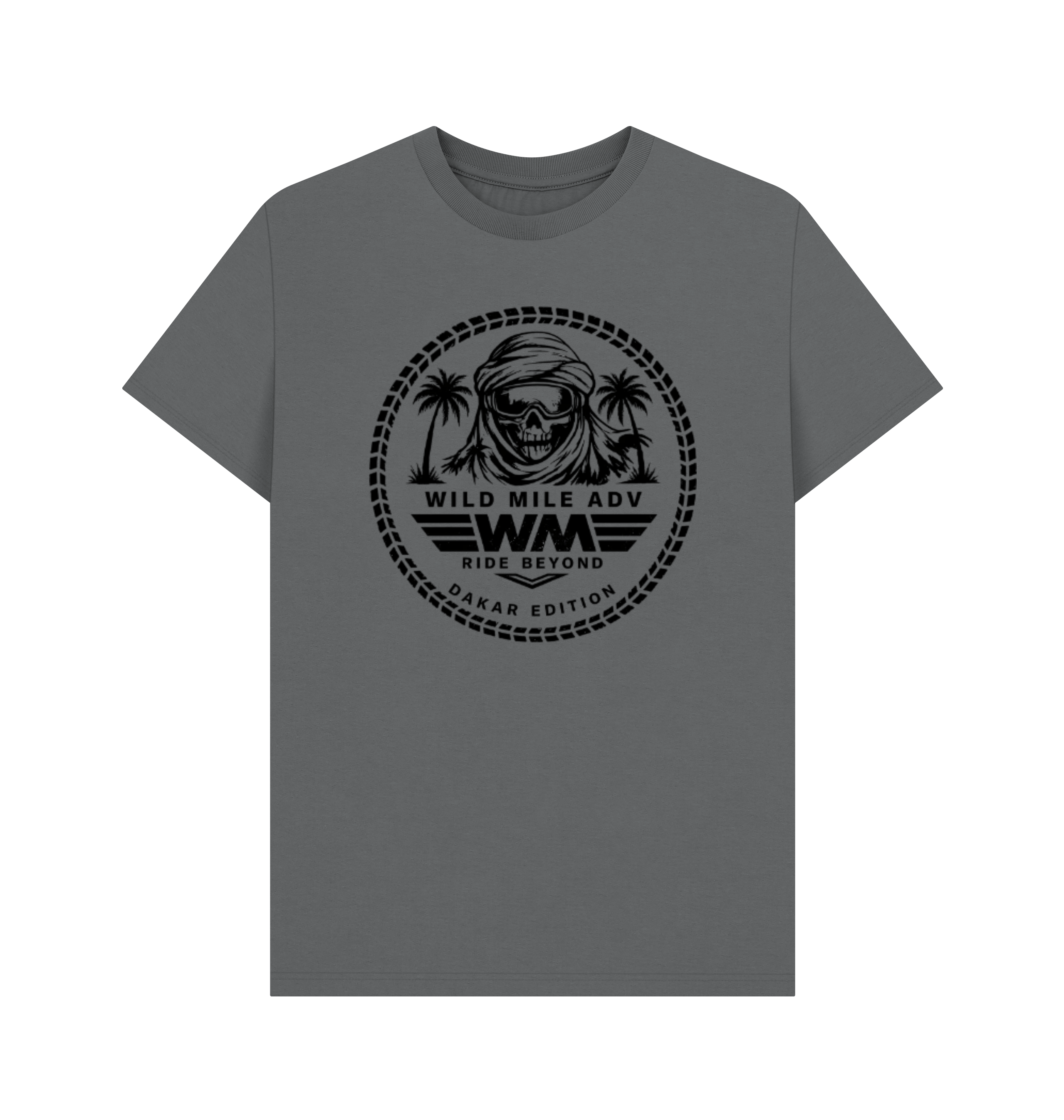 Slate Grey Printed T-shirt Front