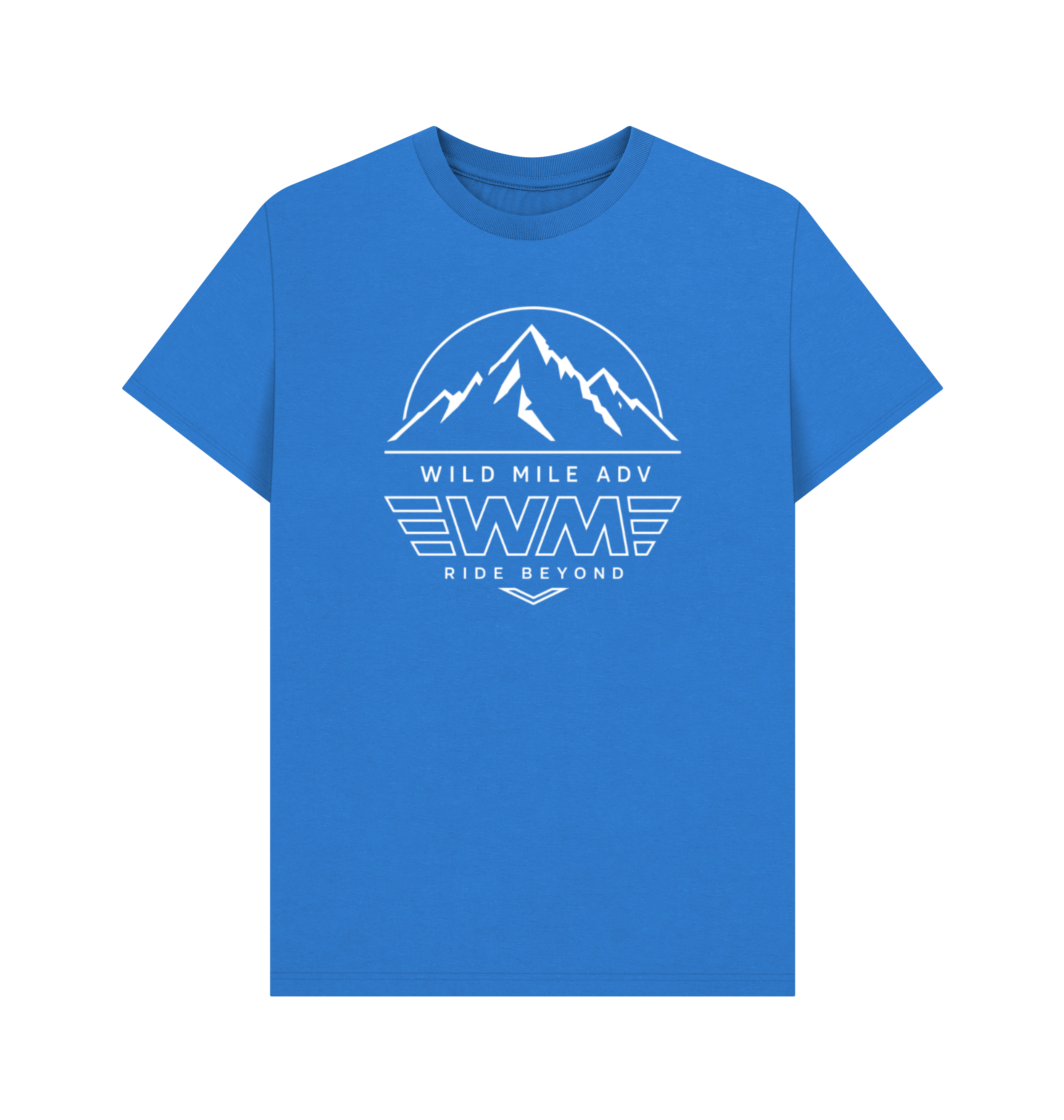 Bright Blue Printed T-shirt Front