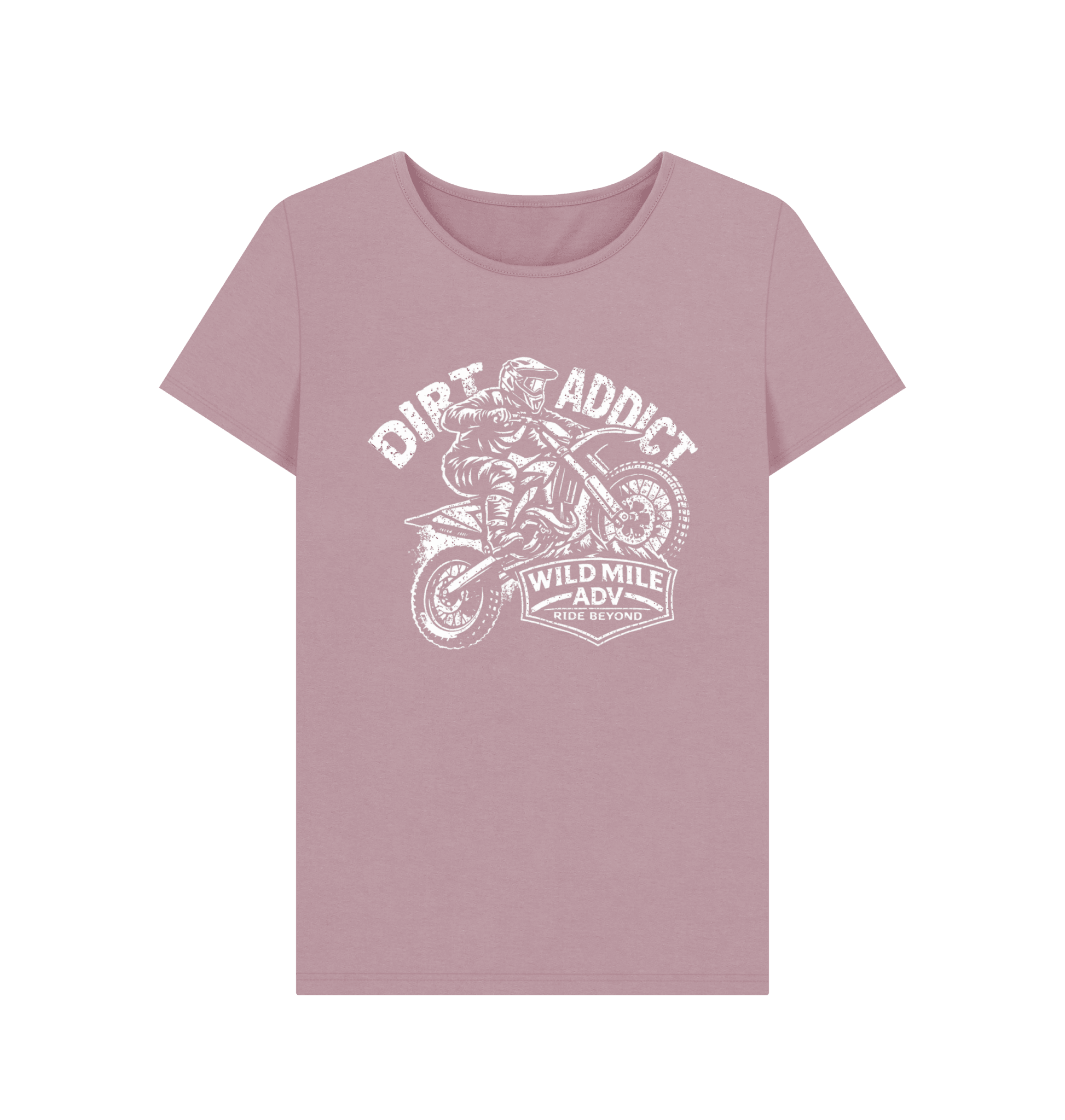 WMADV - Womens Dirt Addict CrewTee - Wild Mile ADVPrinted T-shirt