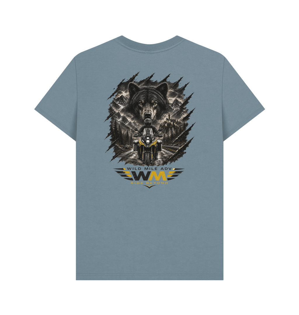 Stone Blue Printed T-shirt Back