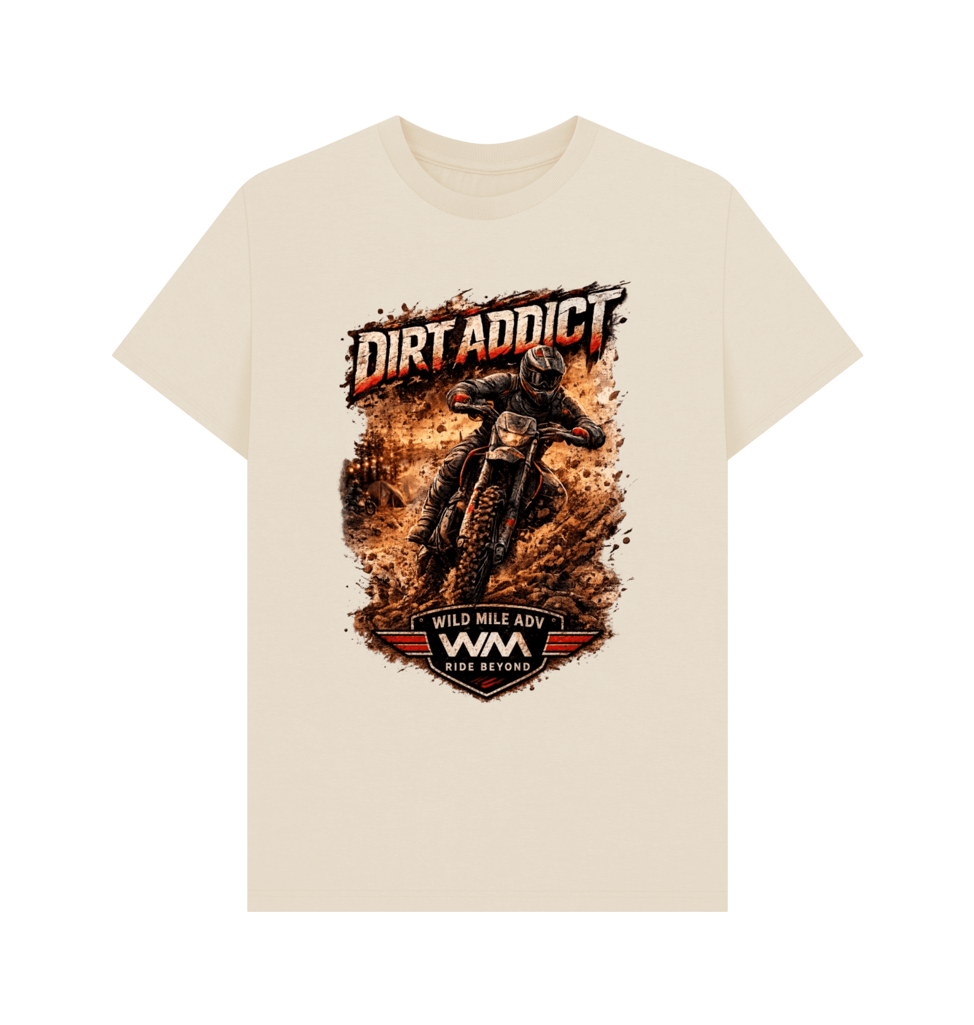 WMADV - Dirt Addict Full On Tee - Wild Mile ADVPrinted T-shirt