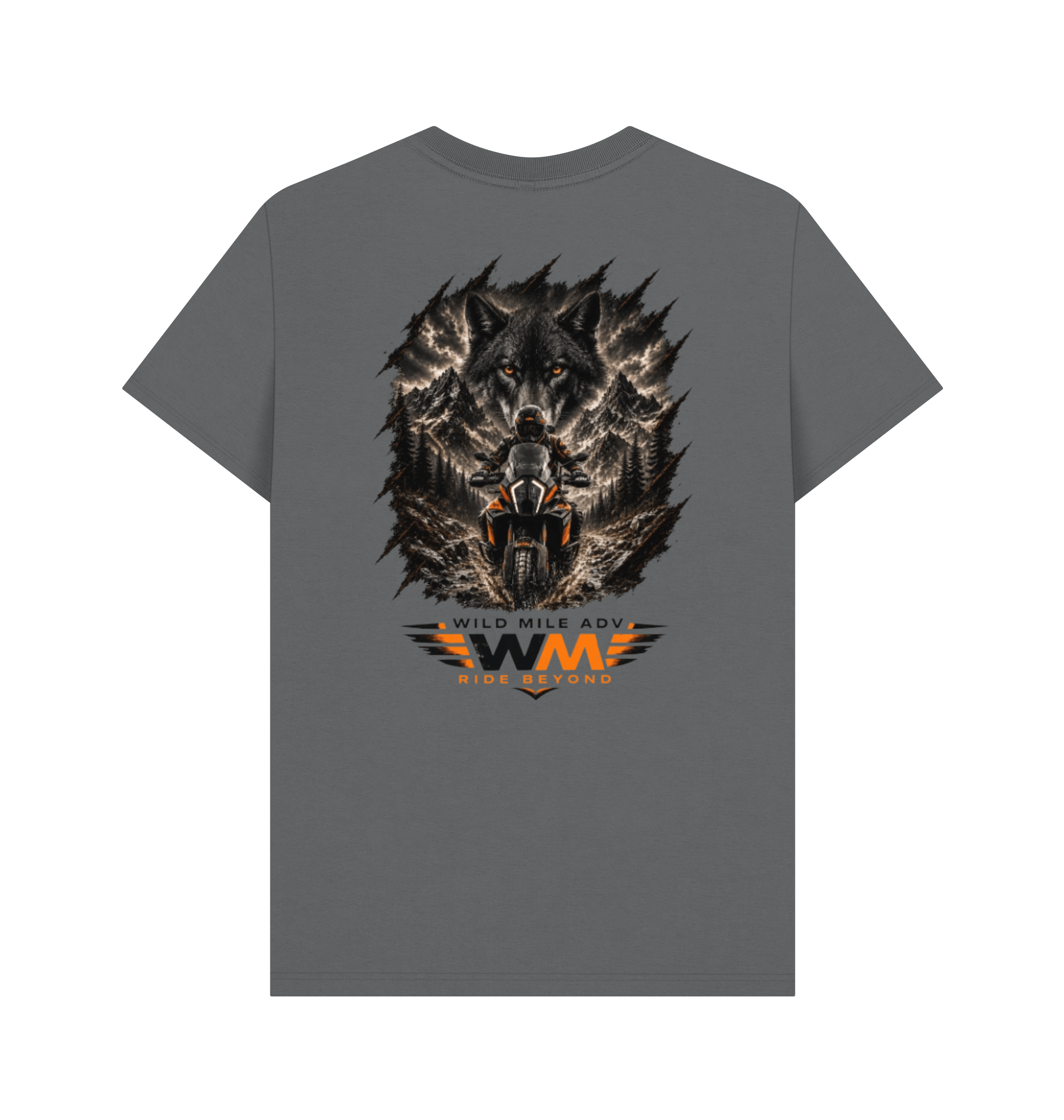 Slate Grey Printed T-shirt Back