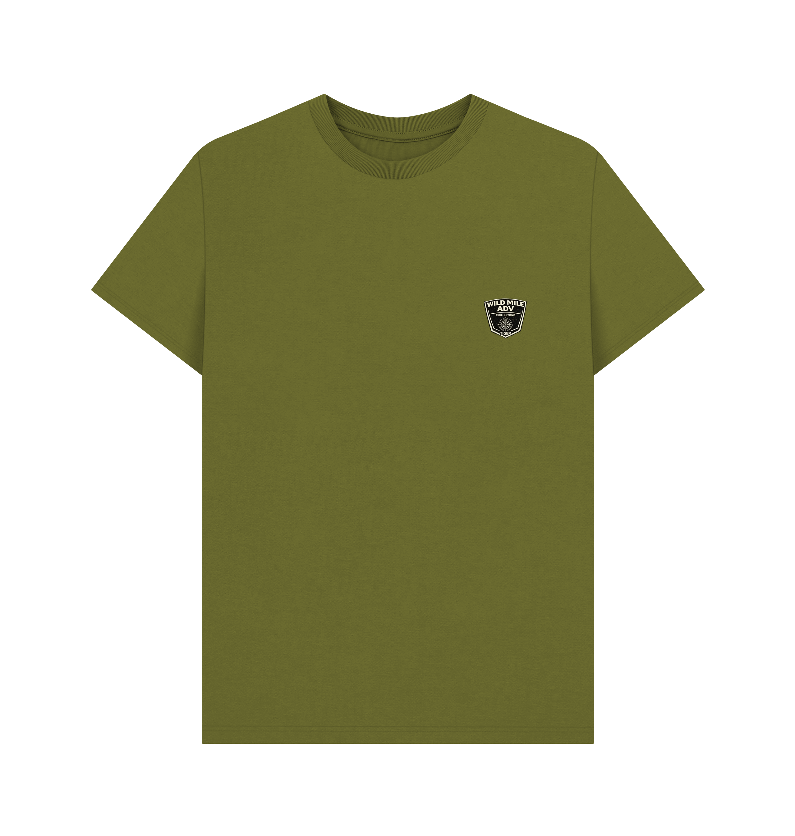 Moss Green Printed T-shirt Front