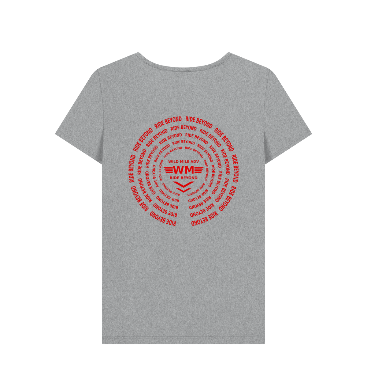Athletic Grey Printed T-shirt Back