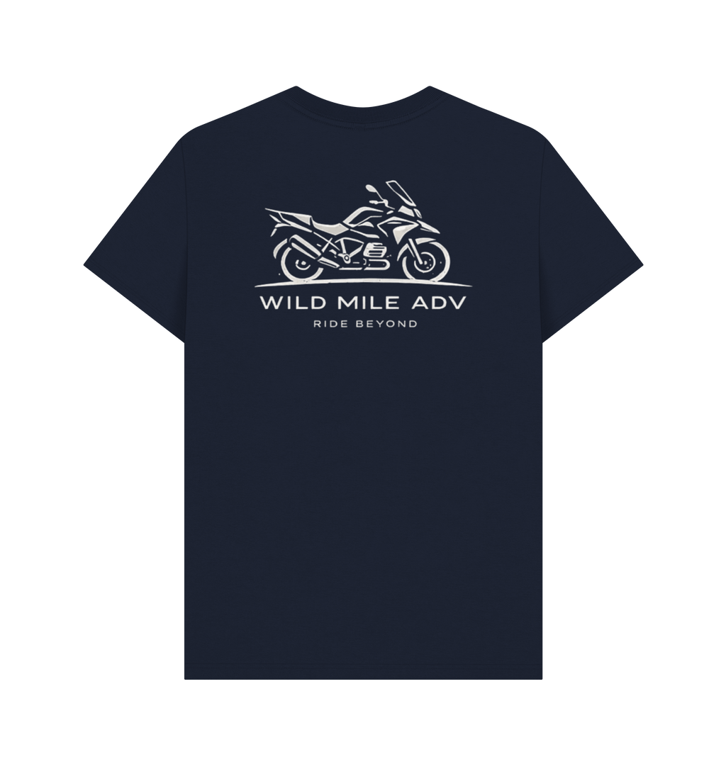 Navy Blue Printed T-shirt Back