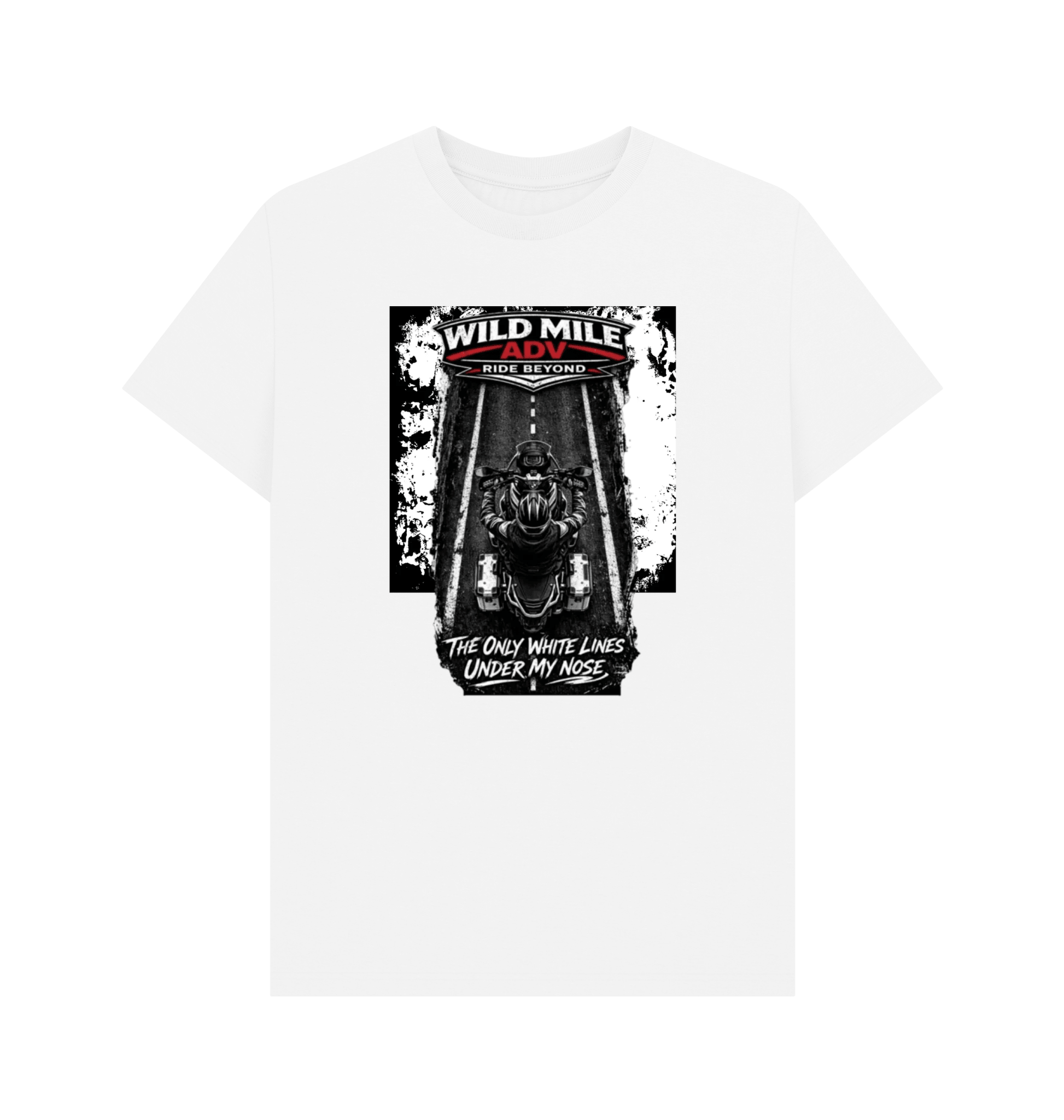 WMADV - White Lines Tee - Wild Mile ADVPrinted T-shirt