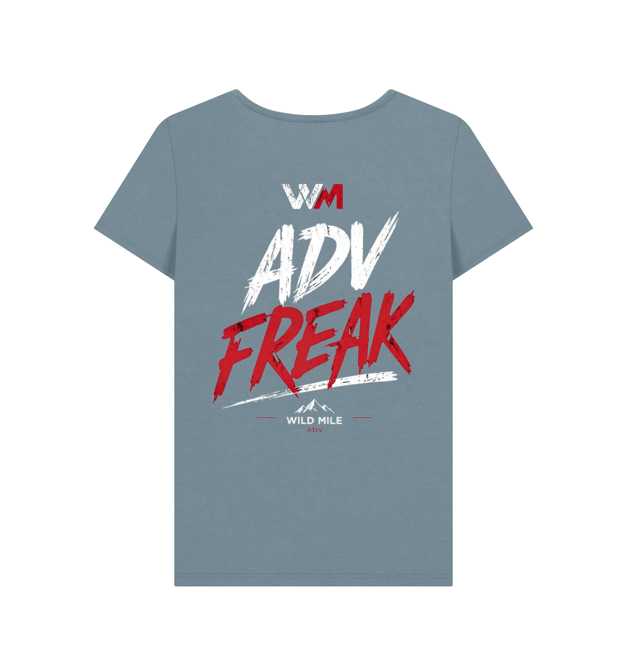 Stone Blue Printed T-shirt Back