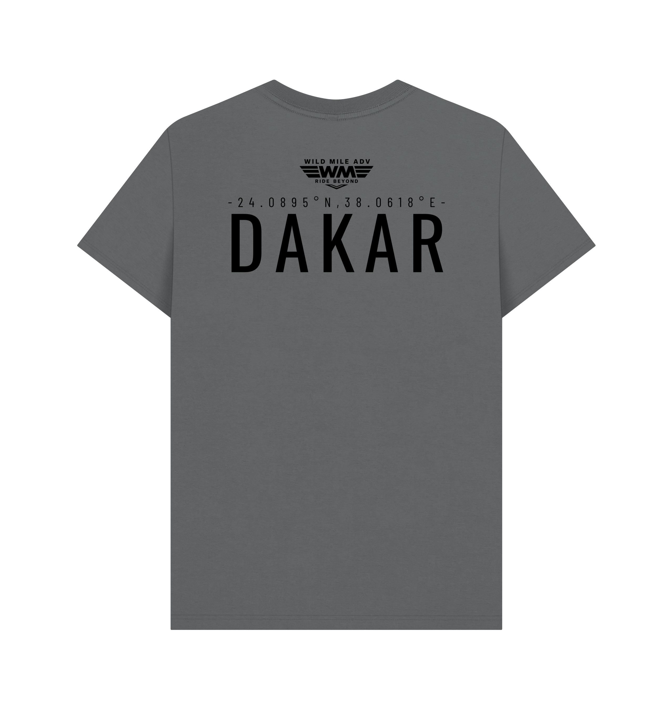 Slate Grey Printed T-shirt Back