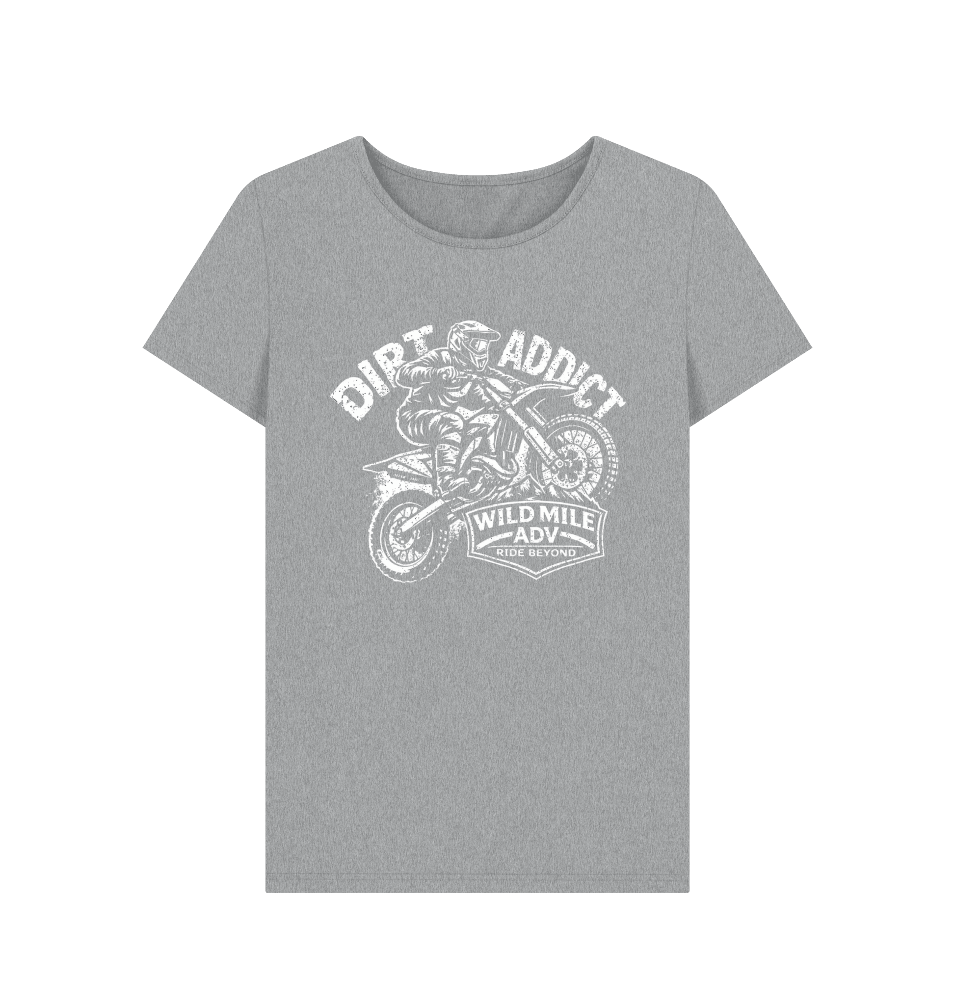 WMADV - Womens Dirt Addict CrewTee - Wild Mile ADVPrinted T-shirt