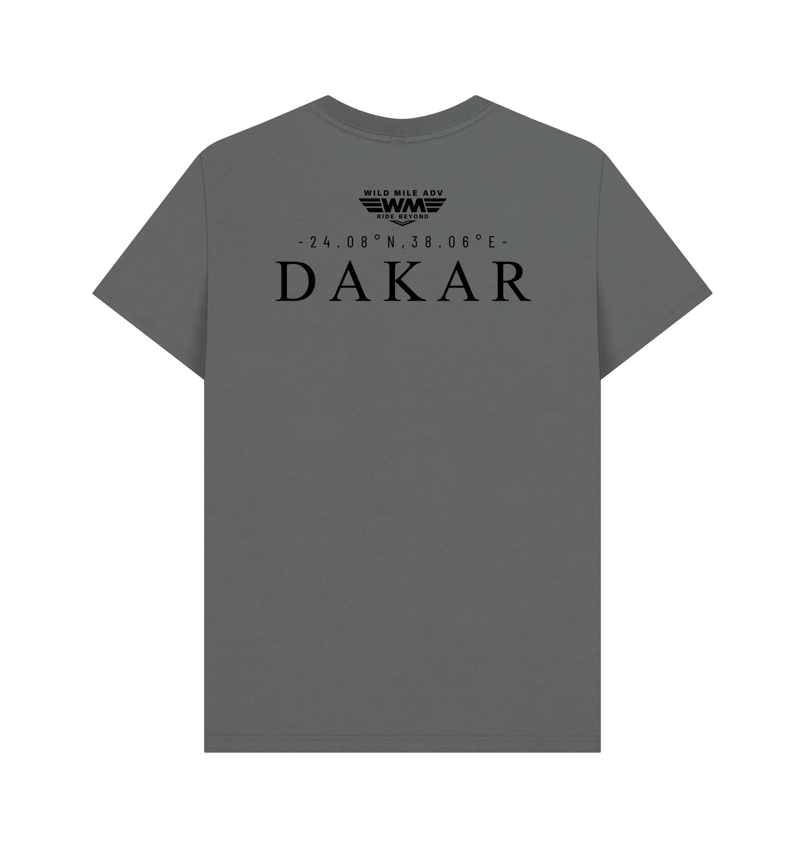 Slate Grey Printed T-shirt Back