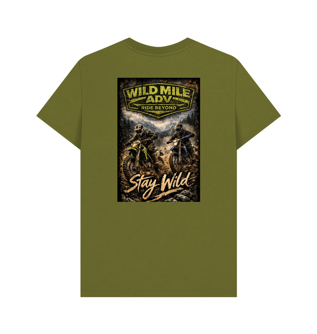 Moss Green Printed T-shirt Back
