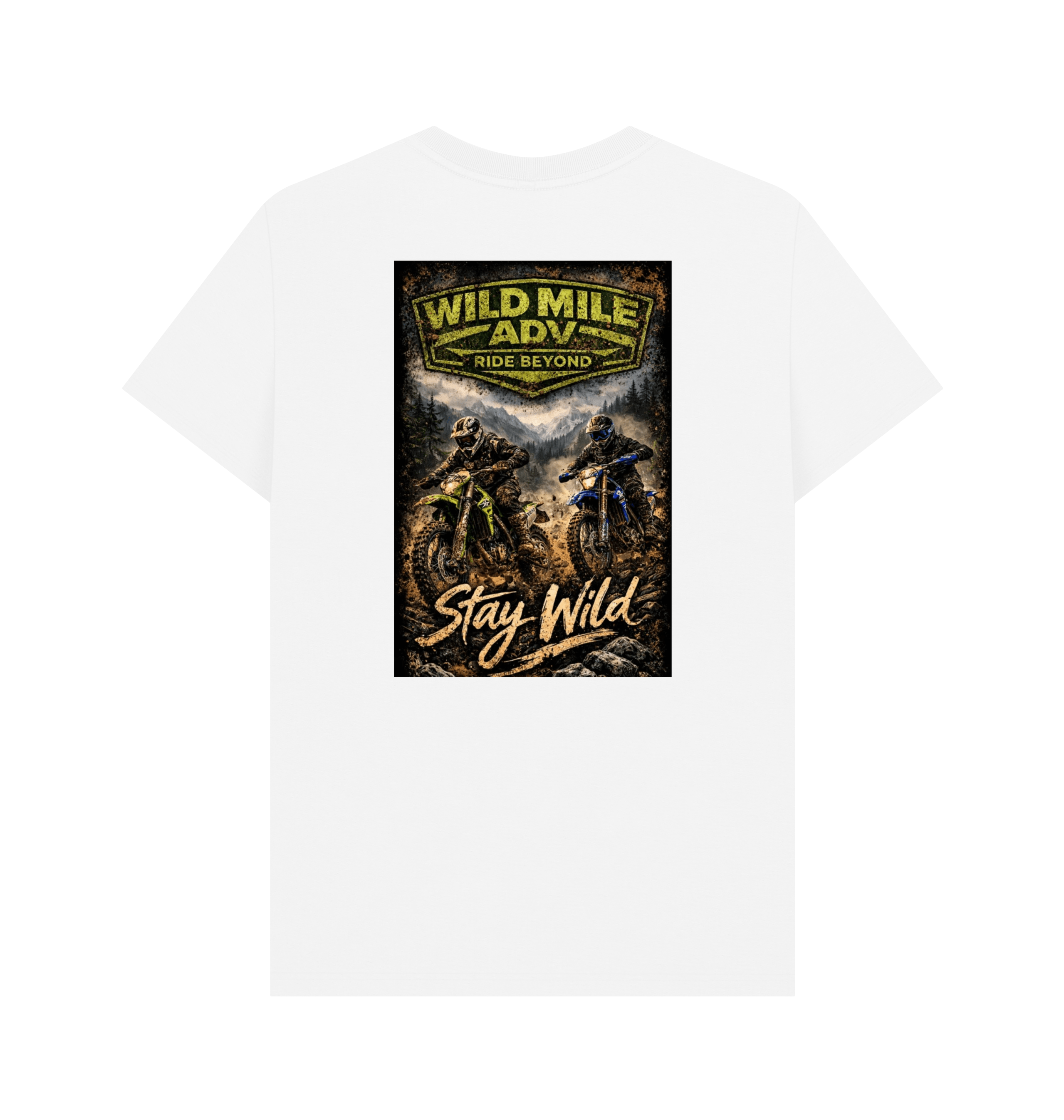 White Printed T-shirt Back