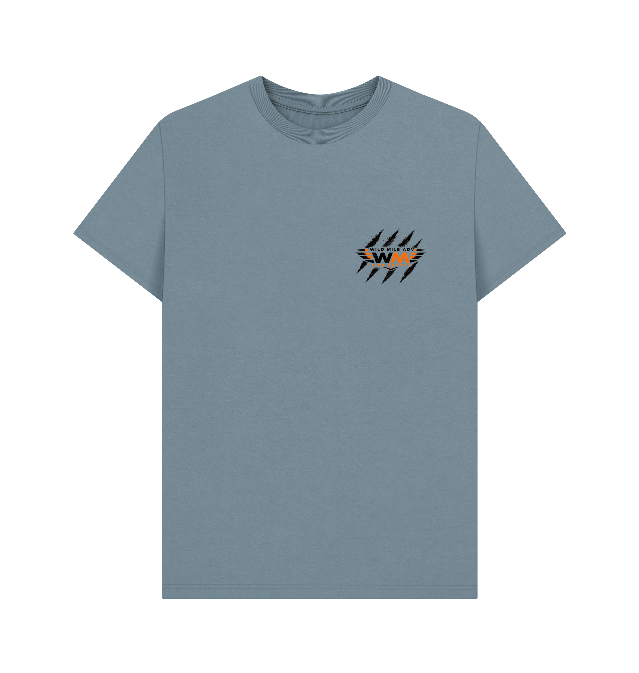 Stone Blue Printed T-shirt Front