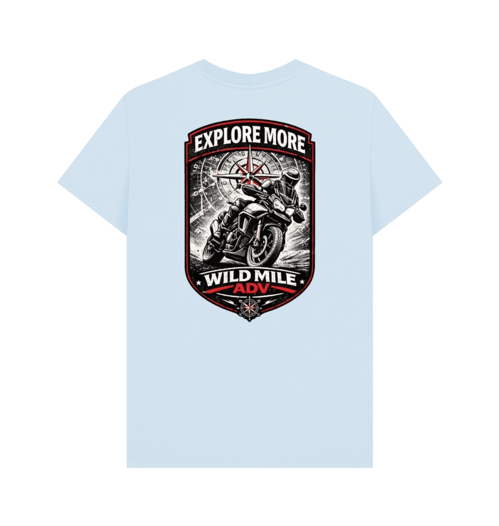 Sky Blue Printed T-shirt Back