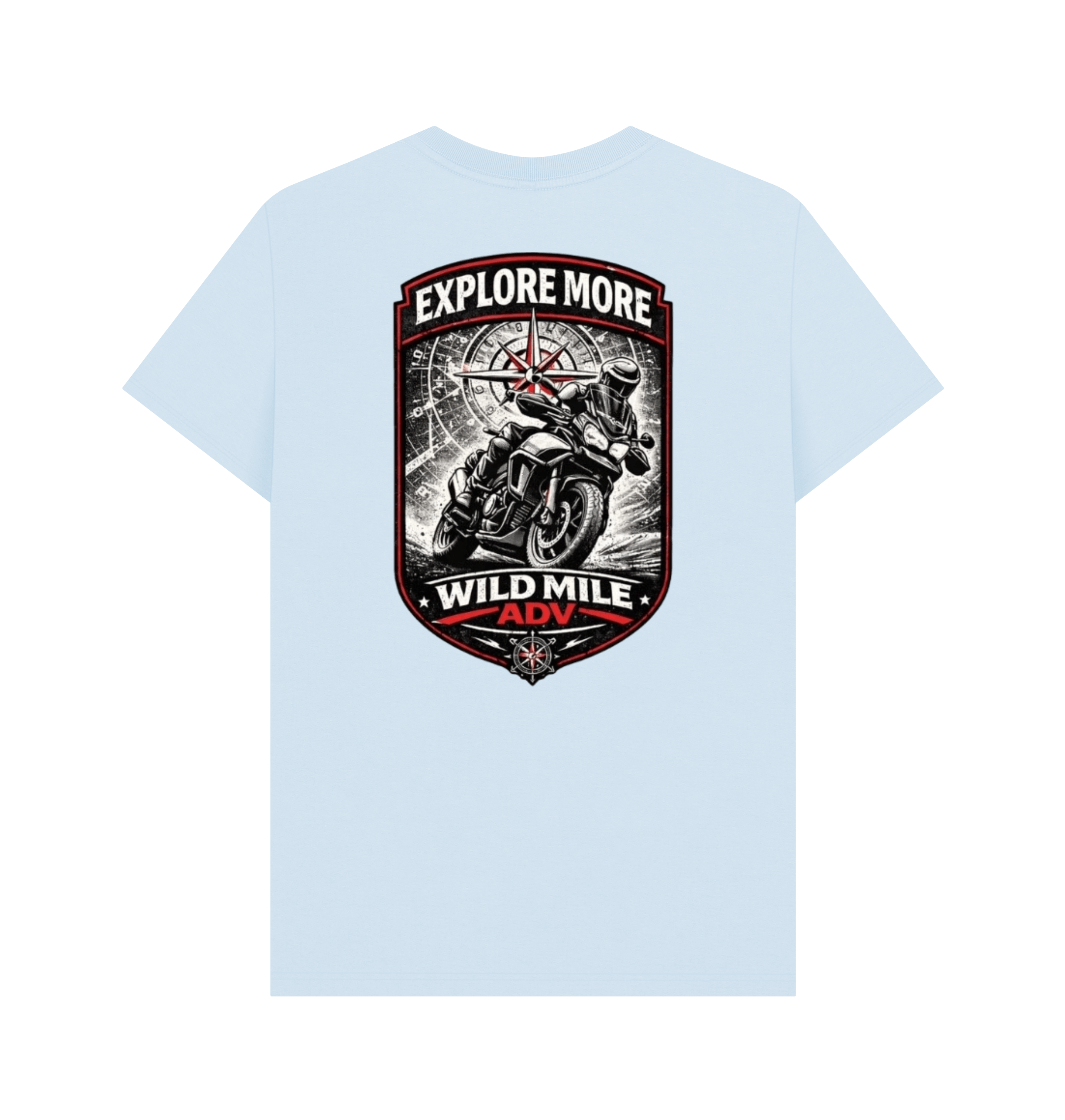 Sky Blue Printed T-shirt Back