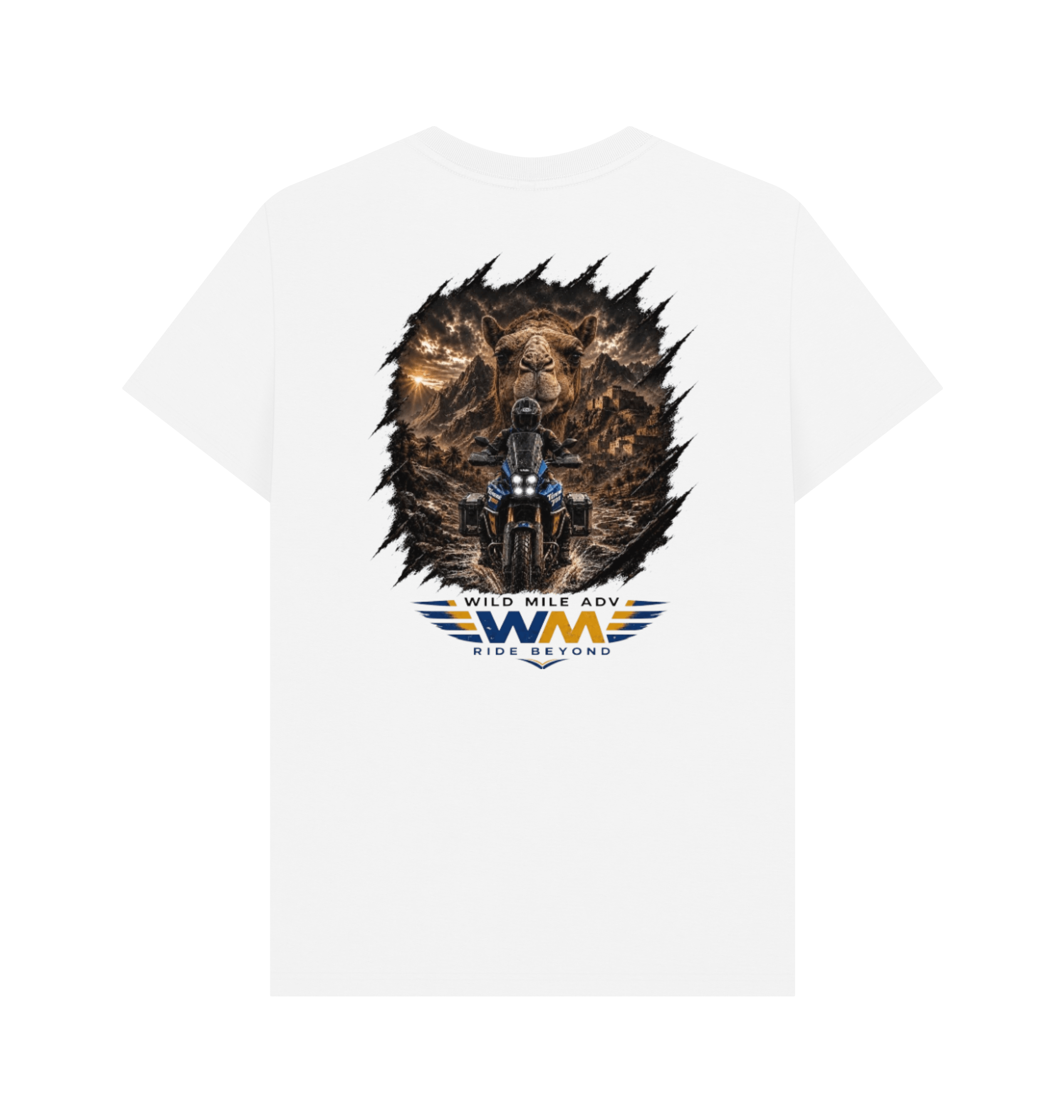 White Printed T-shirt Back