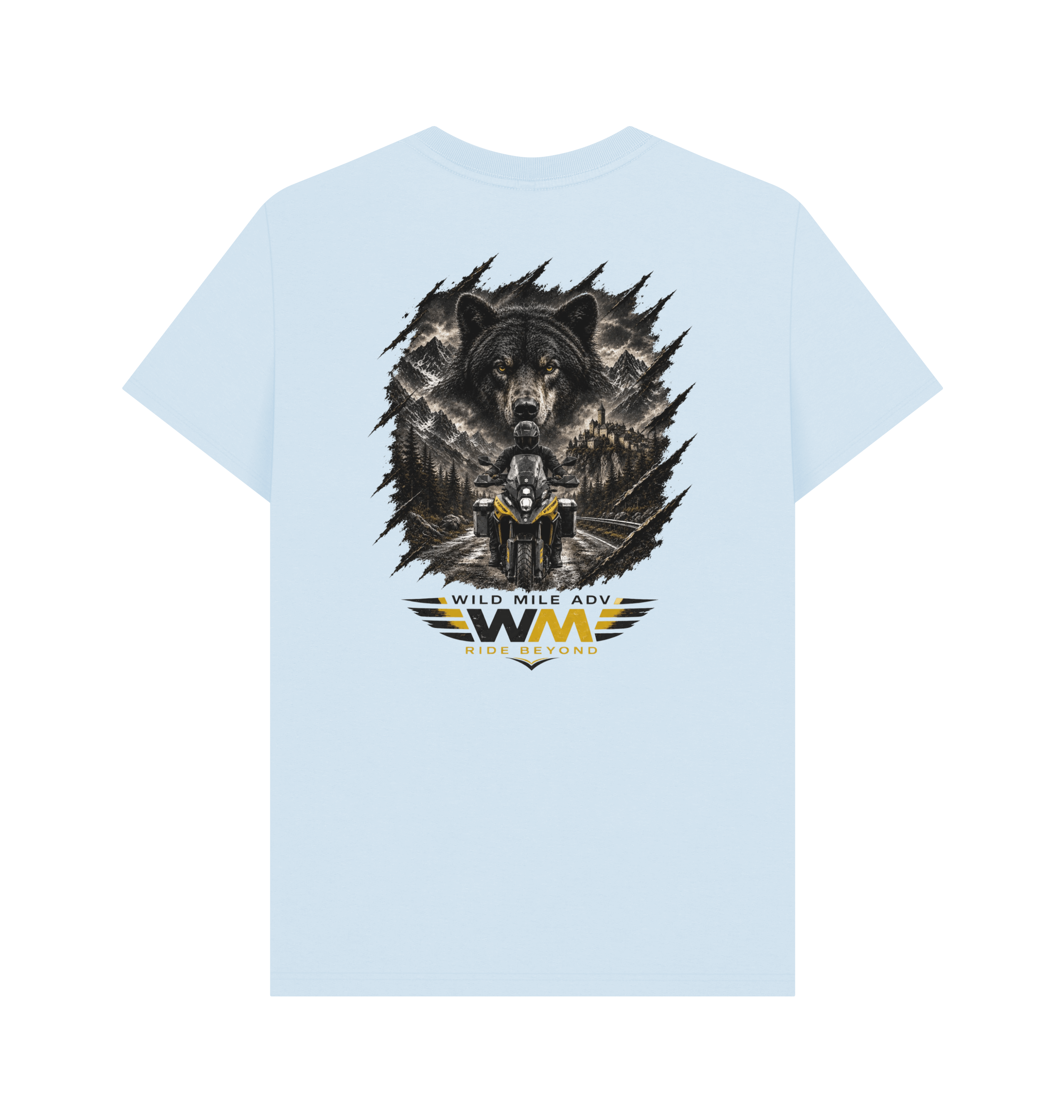 Sky Blue Printed T-shirt Back