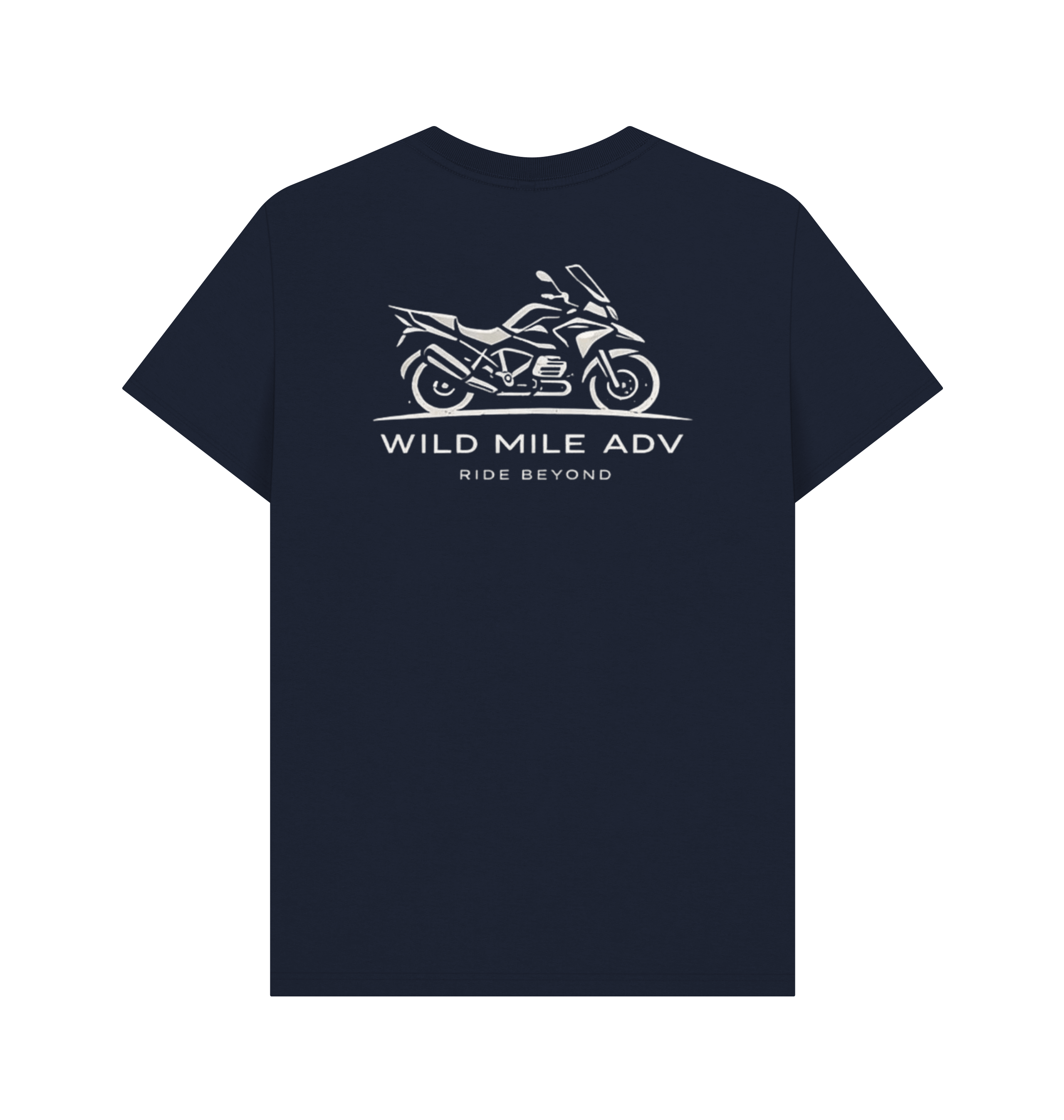 Navy Blue Printed T-shirt Back