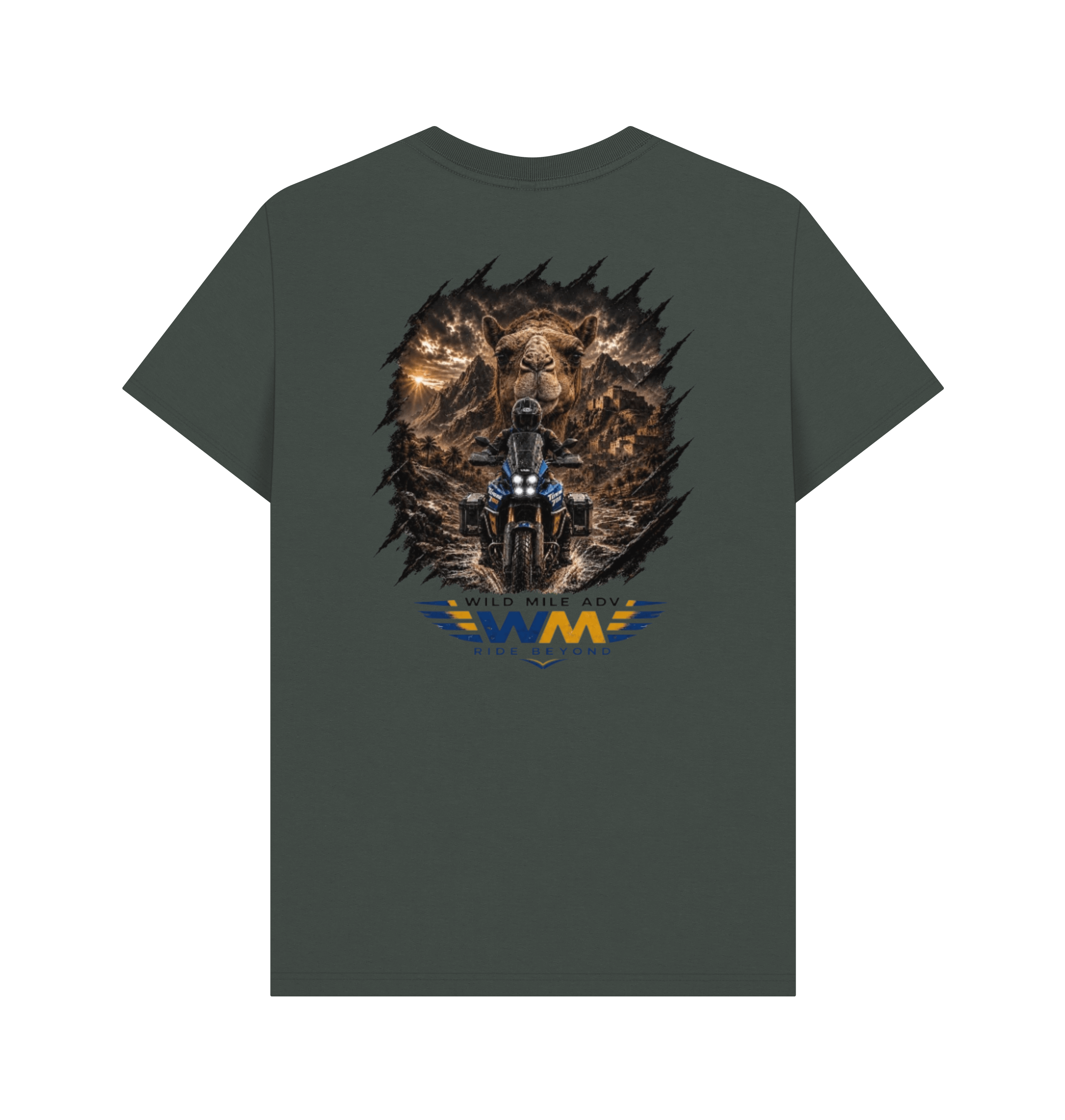 Dark Grey Printed T-shirt Back