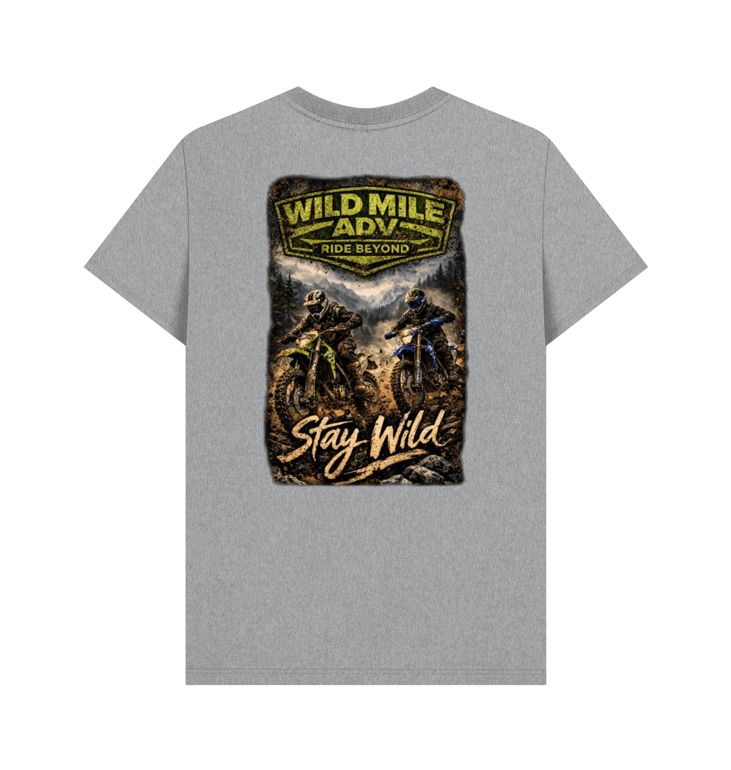 Athletic Grey Printed T-shirt Back